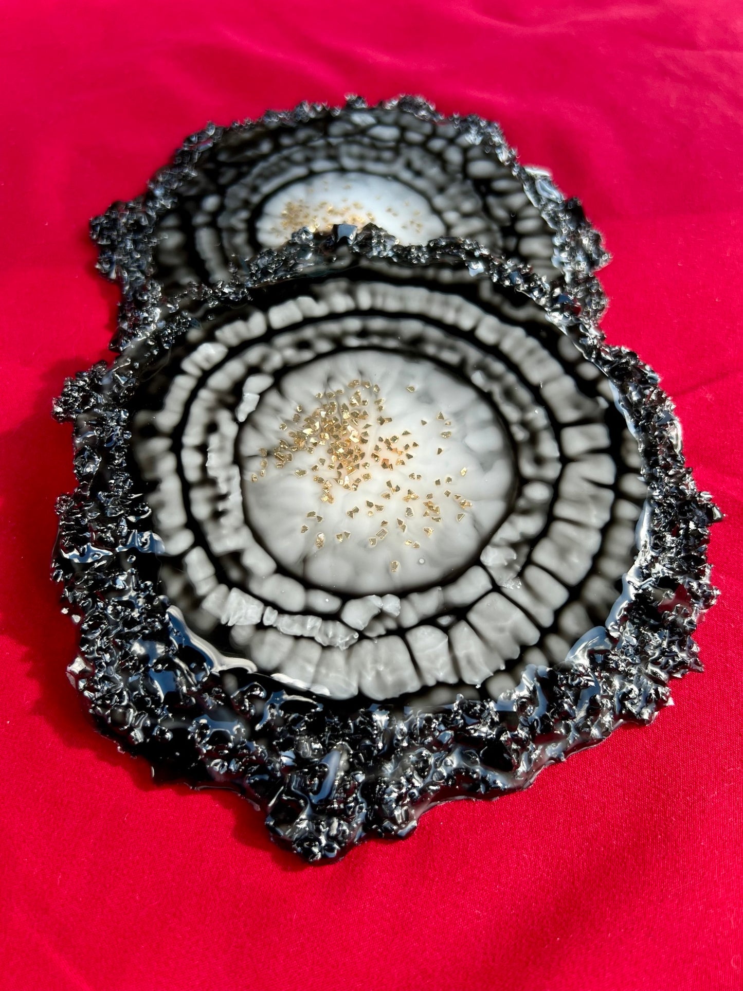 Black and White Geode Coasters