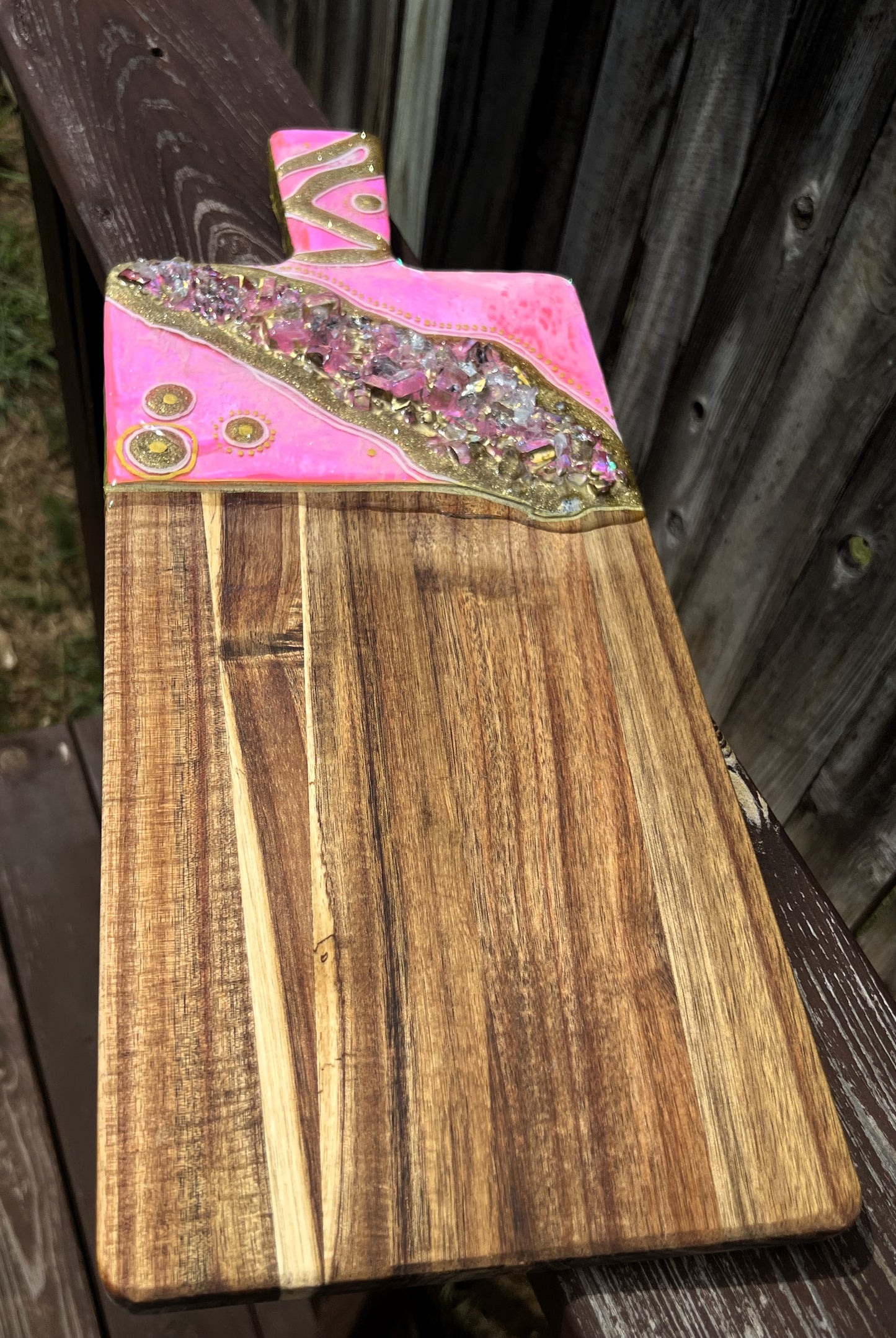 Pink Holographic Charcuterie Board